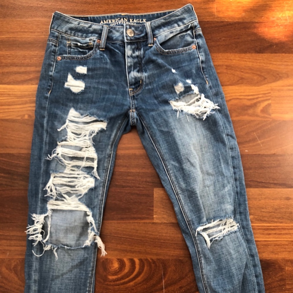 american eagle tomgirl jeans size 00